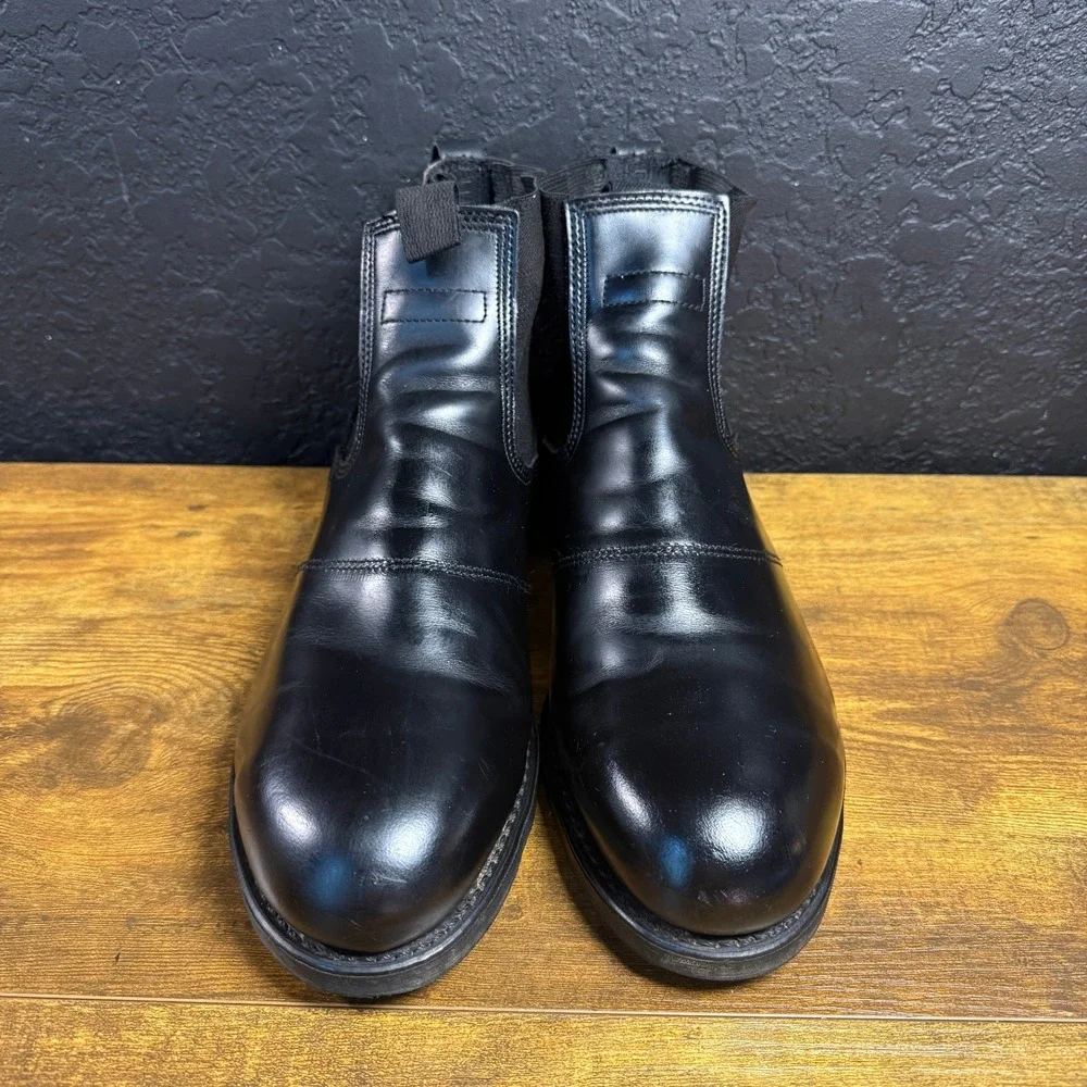 Addison Shoe Company Flight Deck 800-8001 Black Leather Steel Toe Boot Mens 10 R